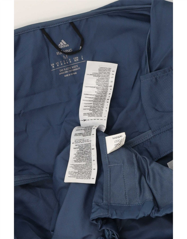 Adidas Veste de pluie à capuche pour homme UK 38 Bleu marine moyen Polyester