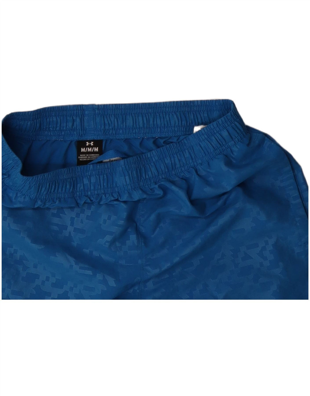 UNDER ARMOUR Short de Sport Homme Bleu Moyen Géométrique Polyester