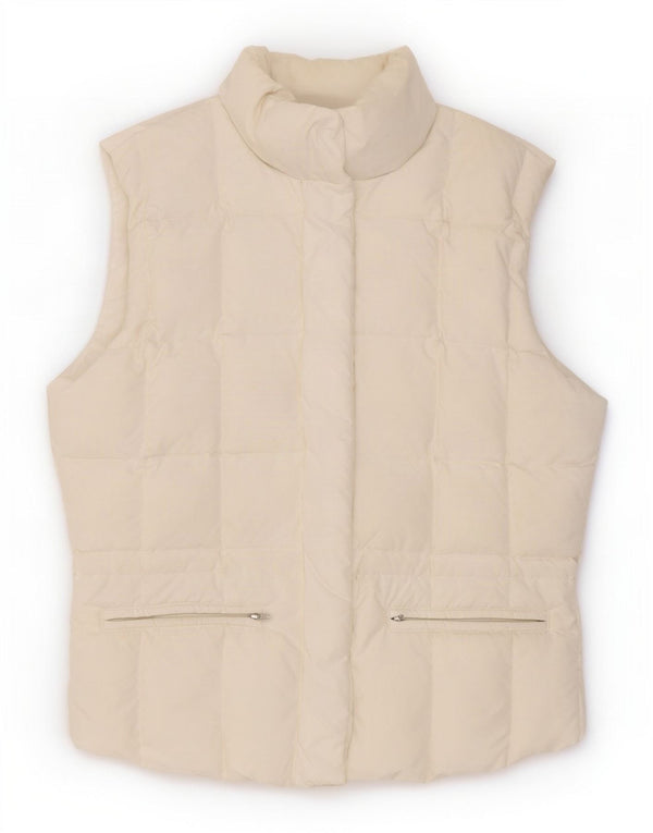 Tommy Hilfiger Gilet rembourré pour femme UK 14 Large Blanc Polyester