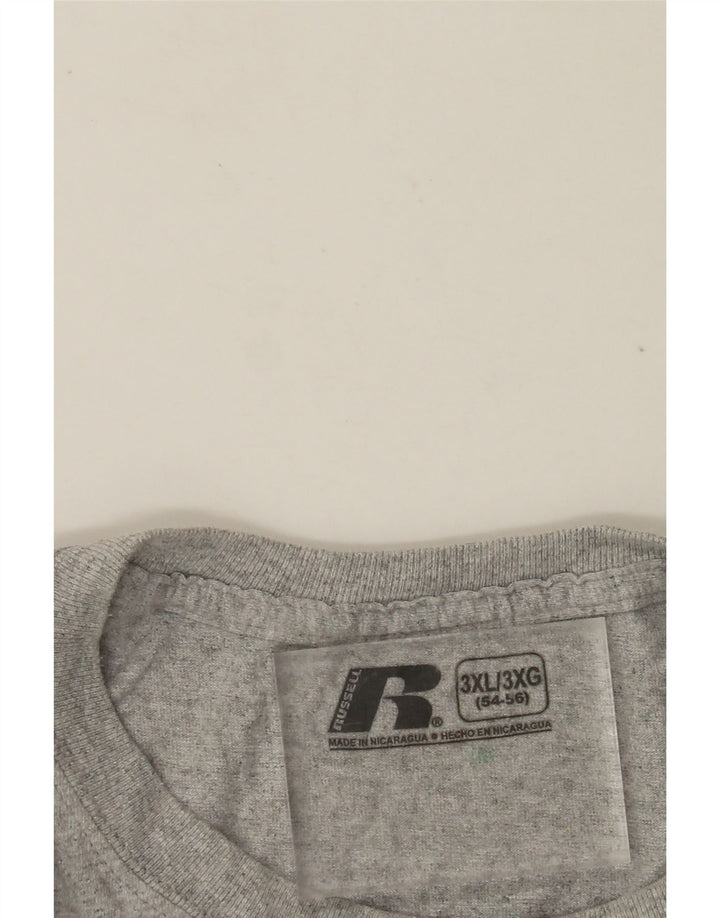 RUSSELL ATHLETIC T-Shirt Homme Top UK 54/56 3XL Gris Moucheté