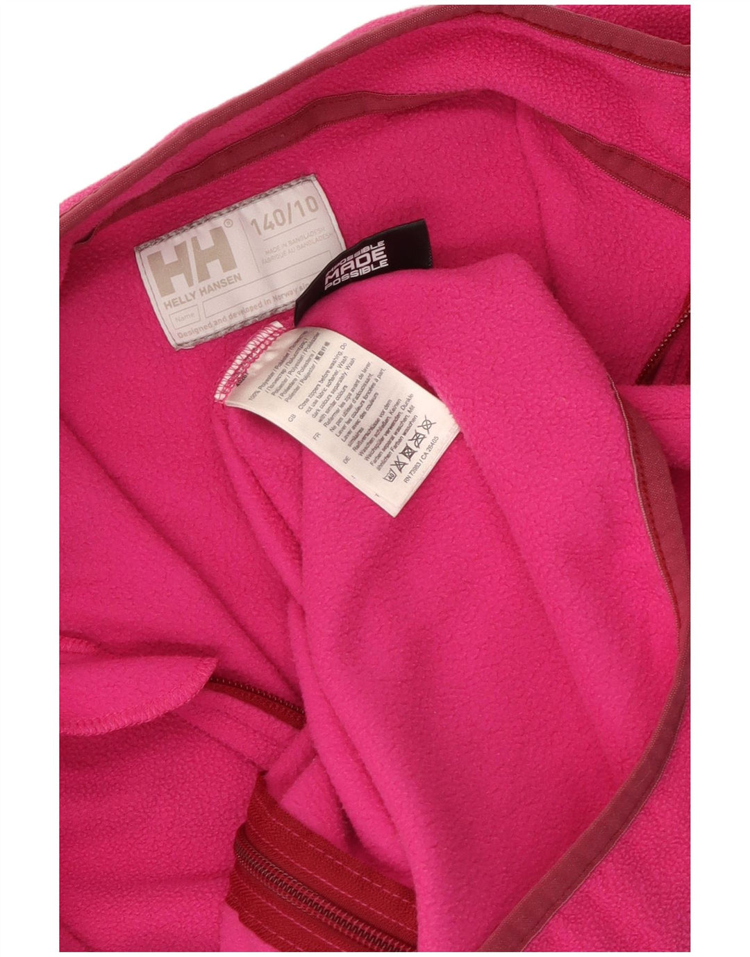 Helly Hansen Veste polaire fille 9-10 ans rose polyester