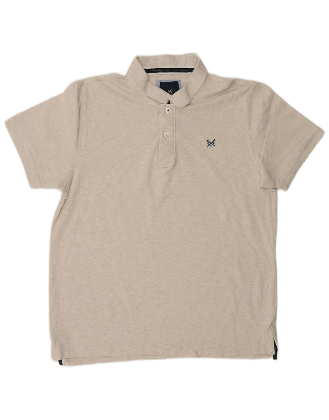 CREW CLOTHING Polo Homme Grand Gris Coton