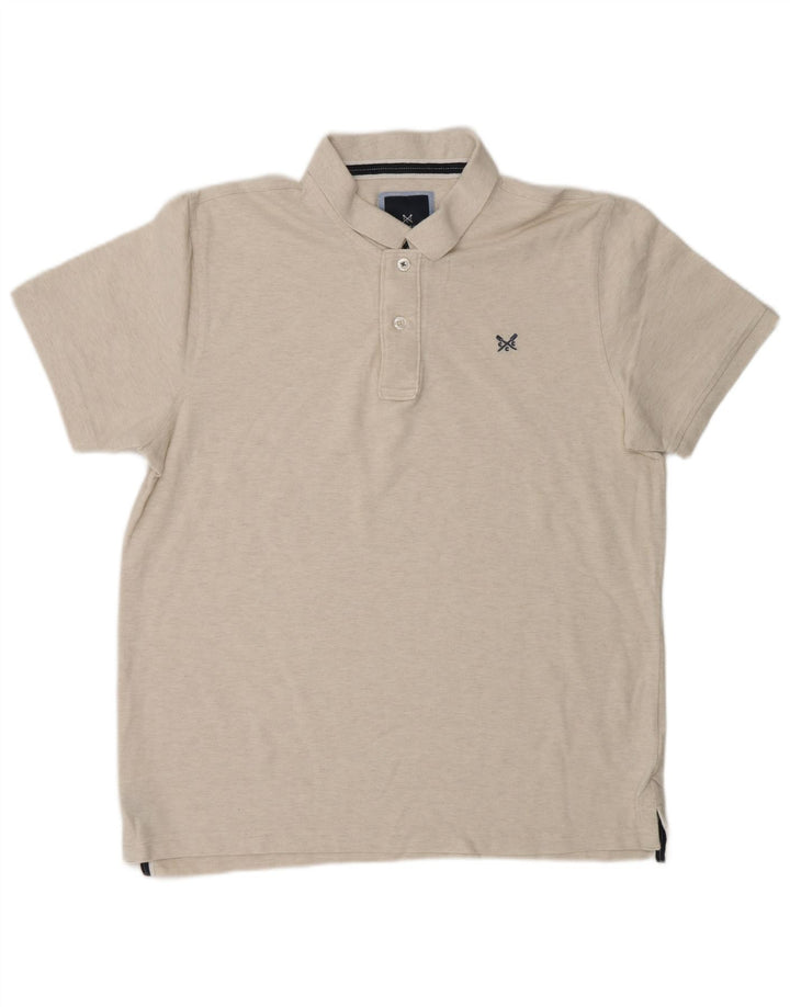 CREW CLOTHING Polo Homme Grand Gris Coton