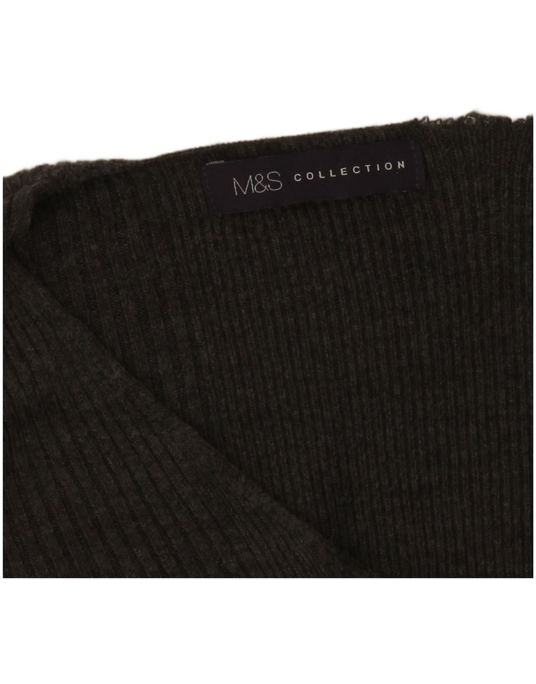 Marks & Spencer Pull col en V pour femme UK 14 Gris moyen