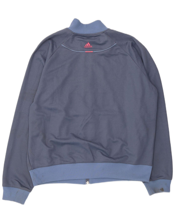 Adidas Veste de survêtement pour homme en coton rayé bleu marine Taille L