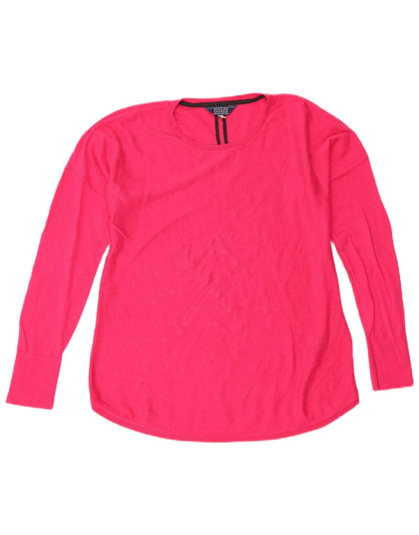 Joules Pull ras du cou pour femme UK 12 en coton rose moyen