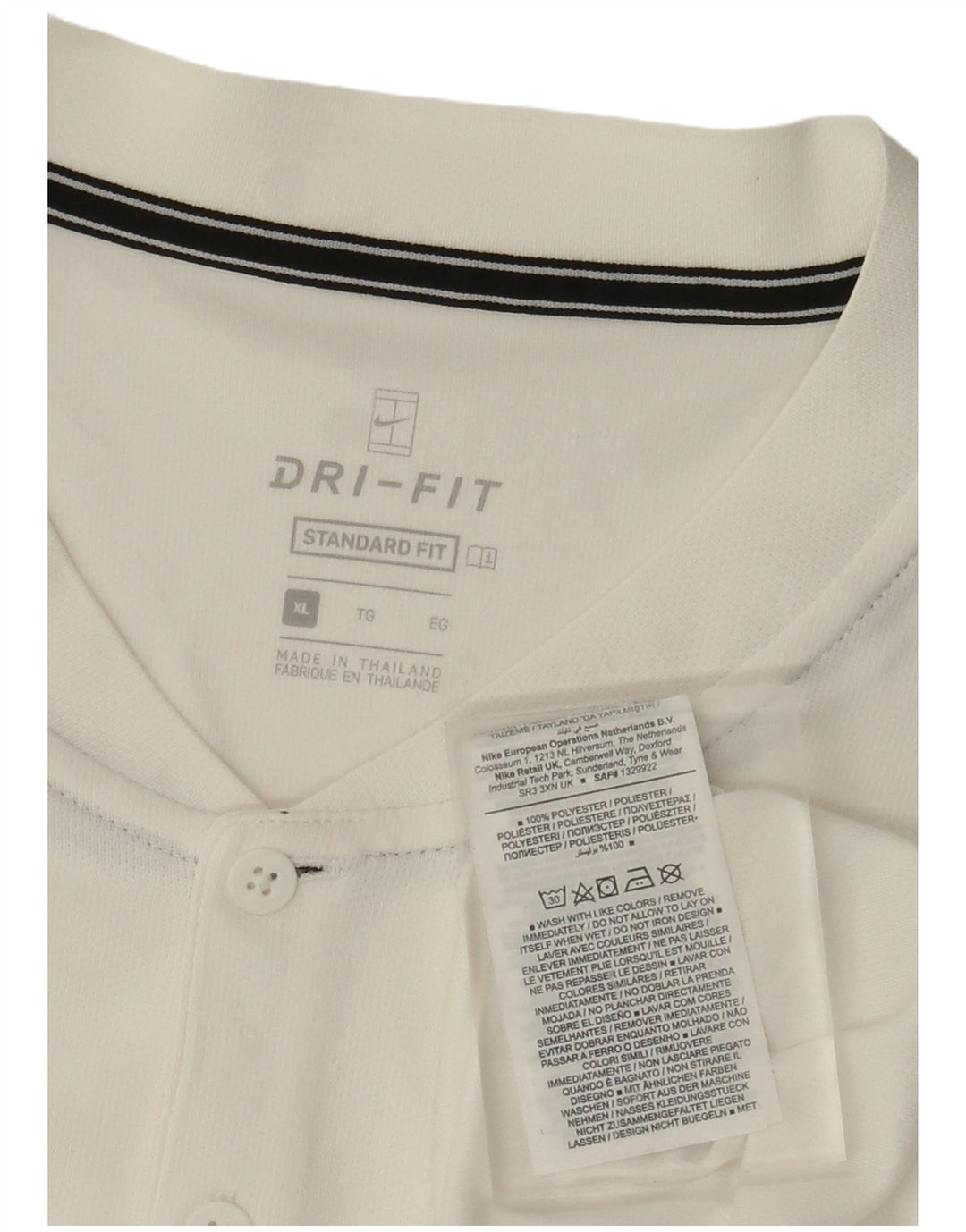 NIKE Hommes Dri Fit Standard Fit T-Shirt Haut XL Blanc Polyester