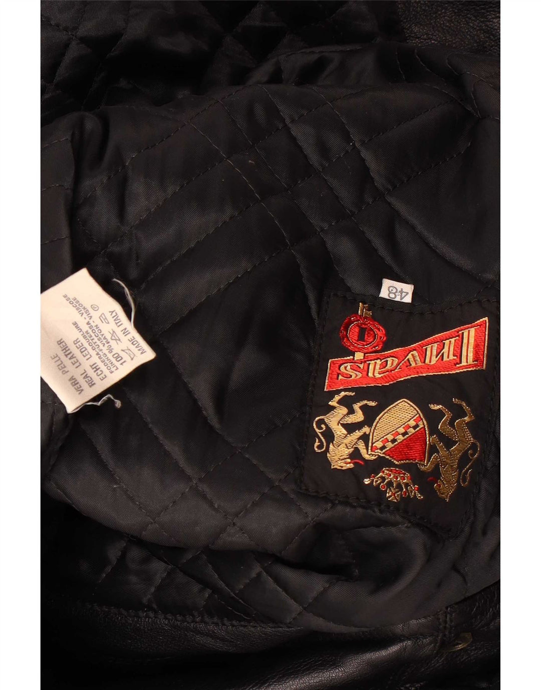 Manteau en cuir femme vintage IT 48 XL Cuir noir