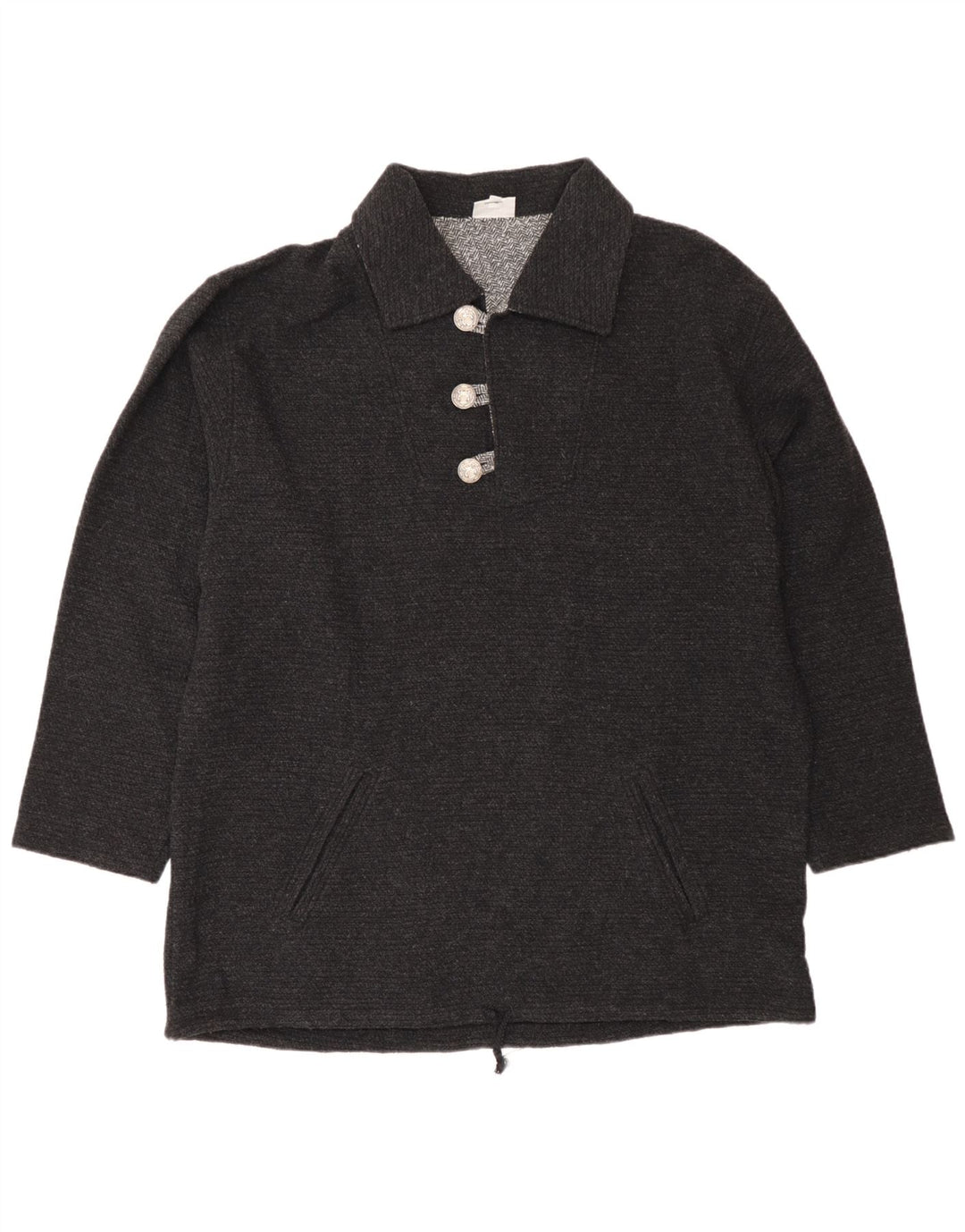 Country Pull col polo homme IT 50 laine gris moyen