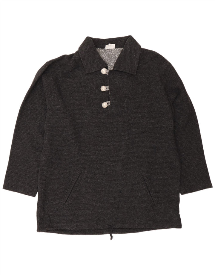 Country Pull col polo homme IT 50 laine gris moyen