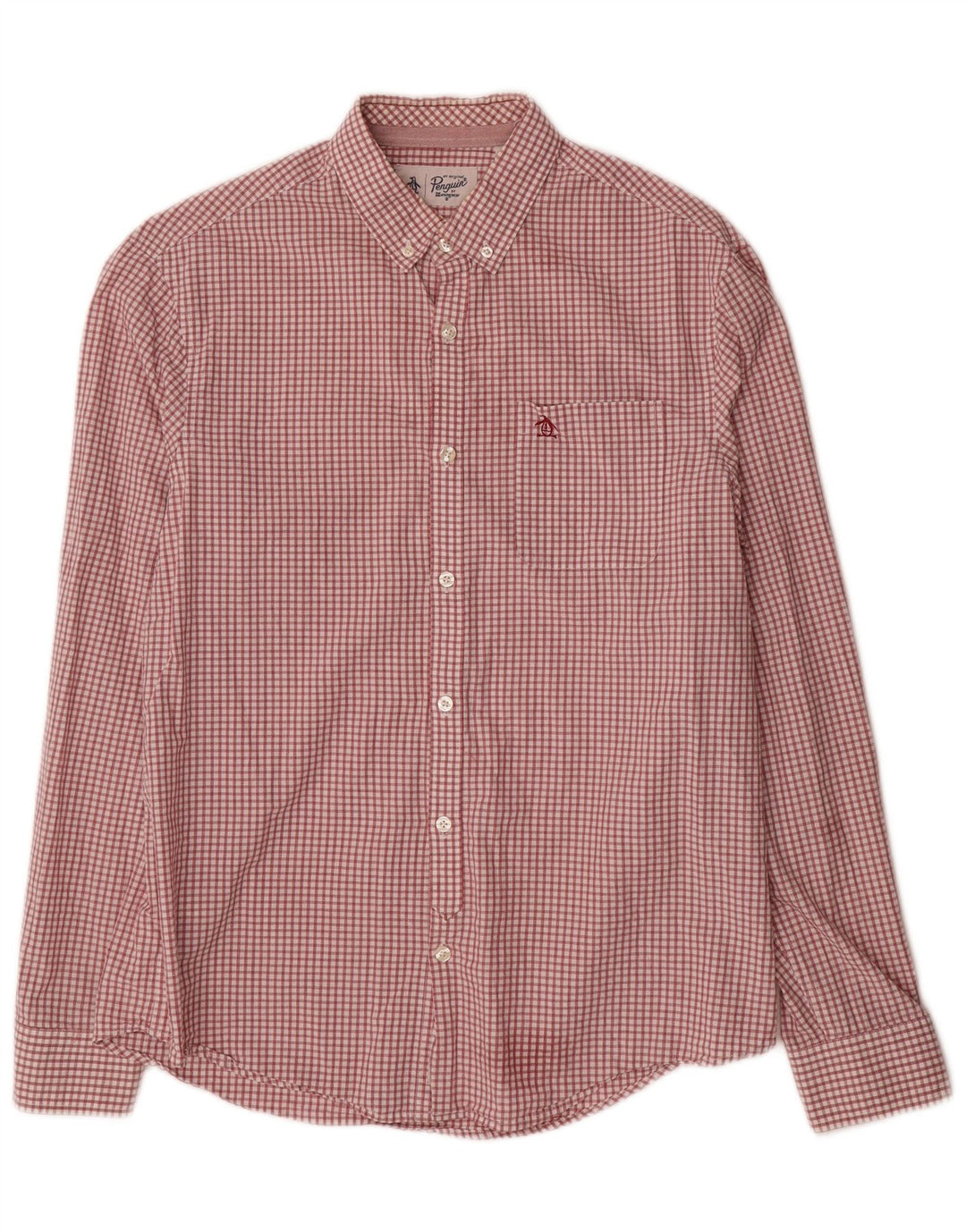 Penguin Chemise Homme Grand Carreau Rouge Coton
