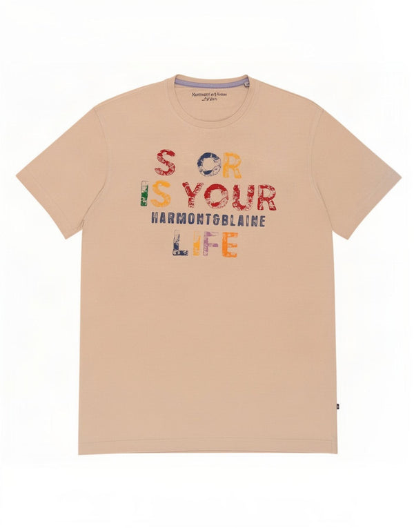 Harmont & Blaine T-Shirt Graphique Homme Blanc Moyen Coton