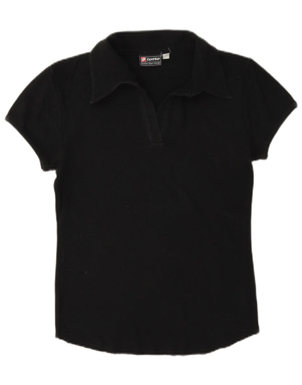Lotto Polo Femme UK 10 Petit Noir Coton