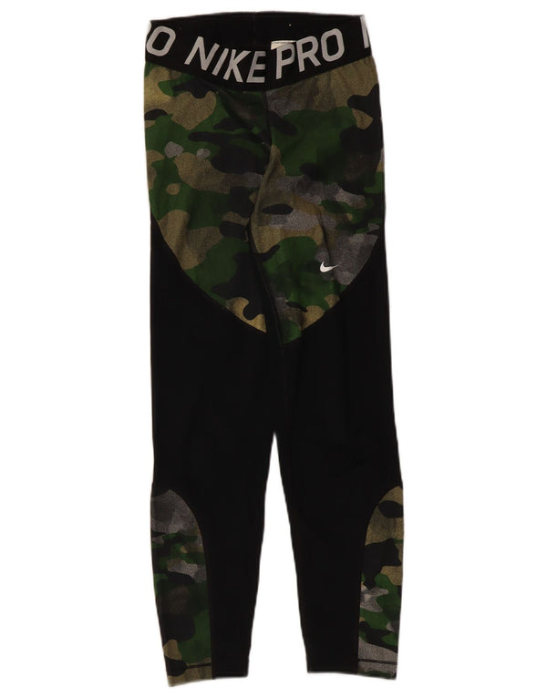 Nike Legging graphique pour femme UK 4 XS Noir Camouflage Polyester