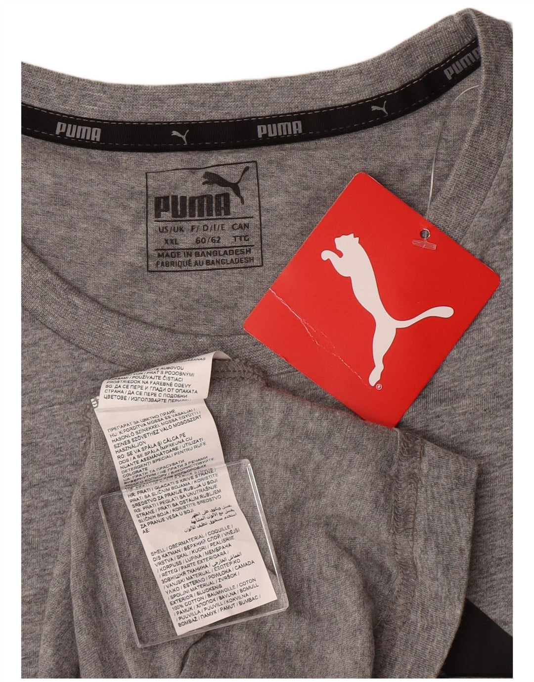 Puma T-shirt graphique pour homme 2XL Gris Coton