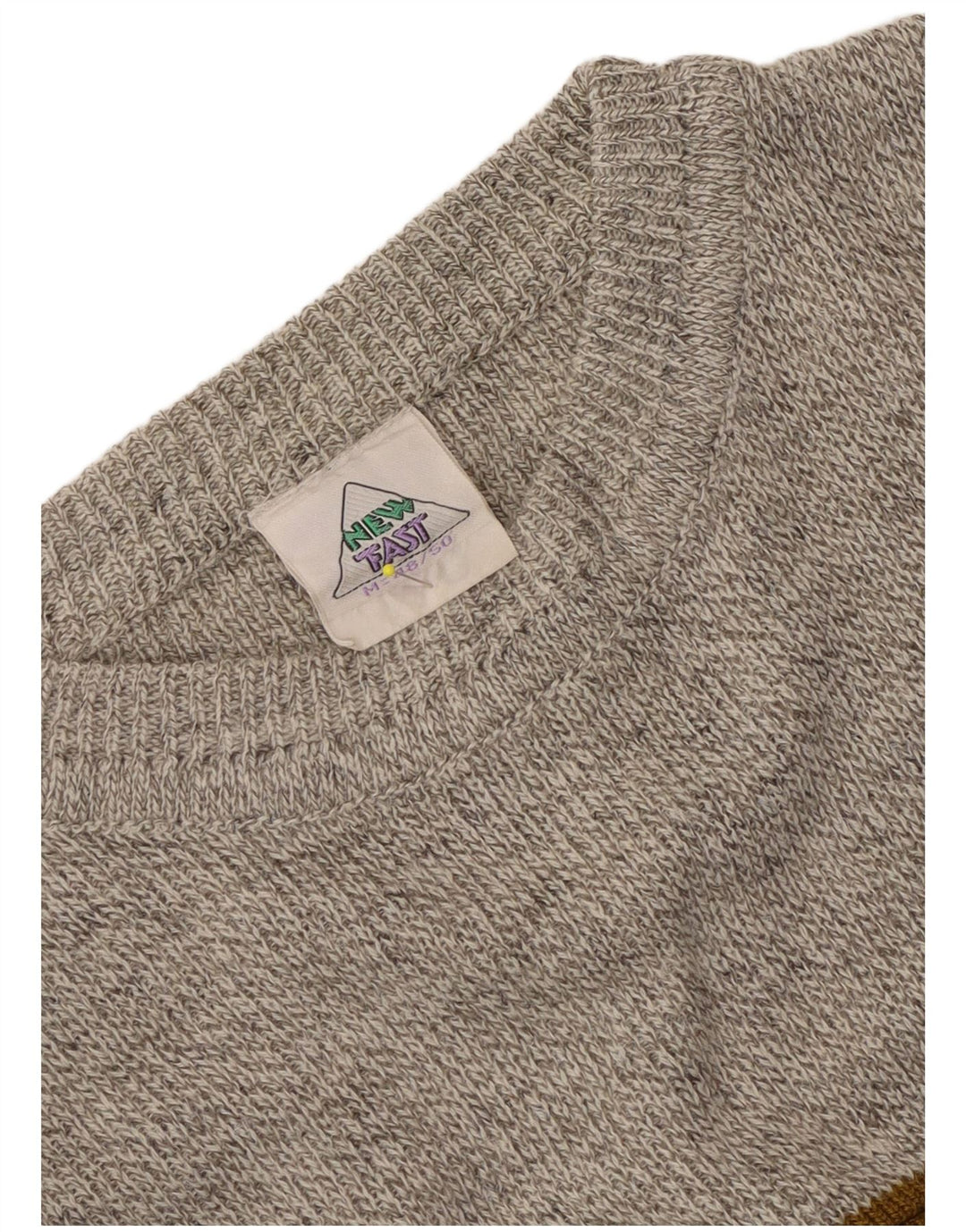 New Fast Pull col rond pour homme IT 48/50 Gris moyen Colourblock