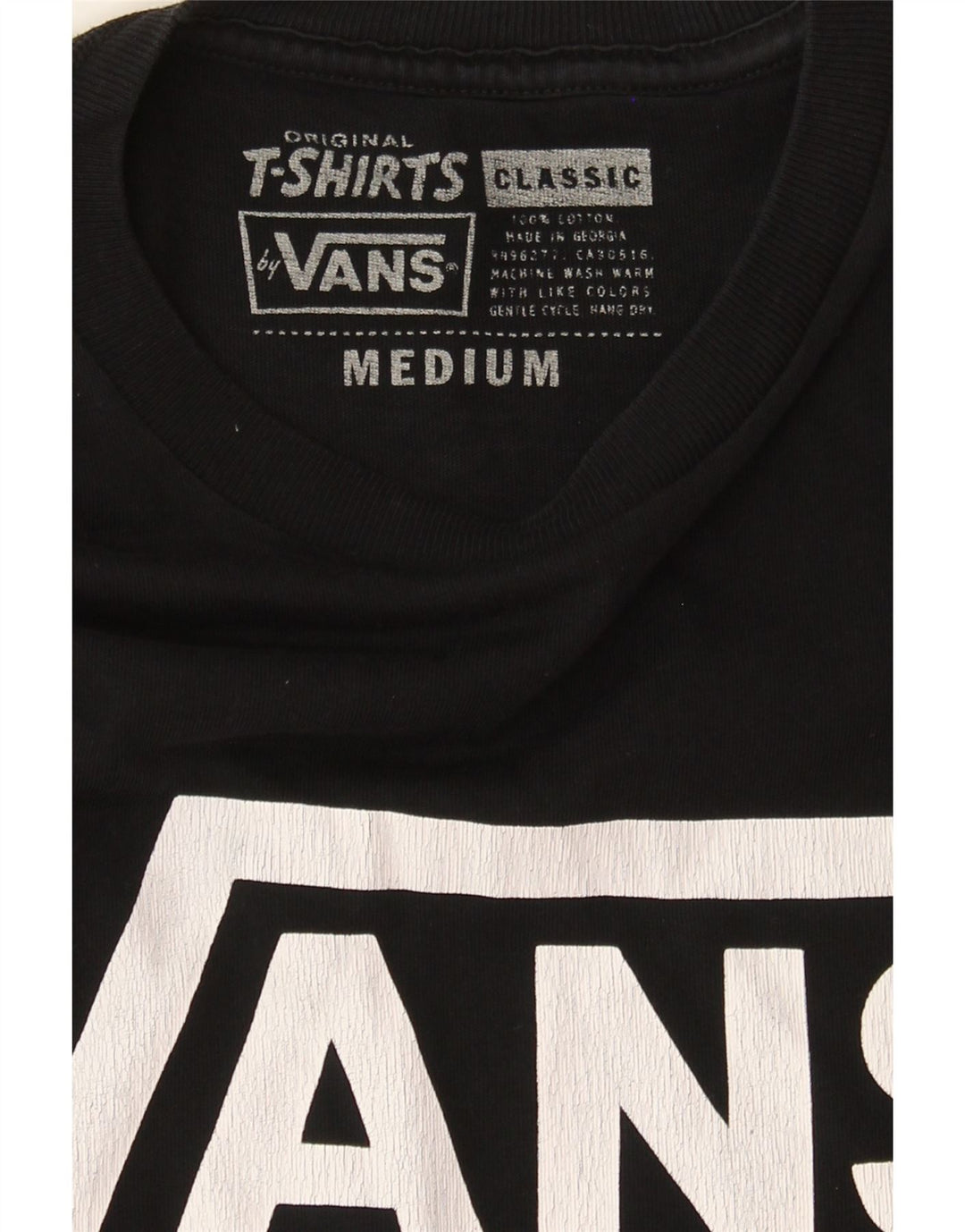 VANS Mens Graphic T-Shirt Top Medium Black Cotton Vintage Vans and Second-Hand Vans from Messina Hembry 
