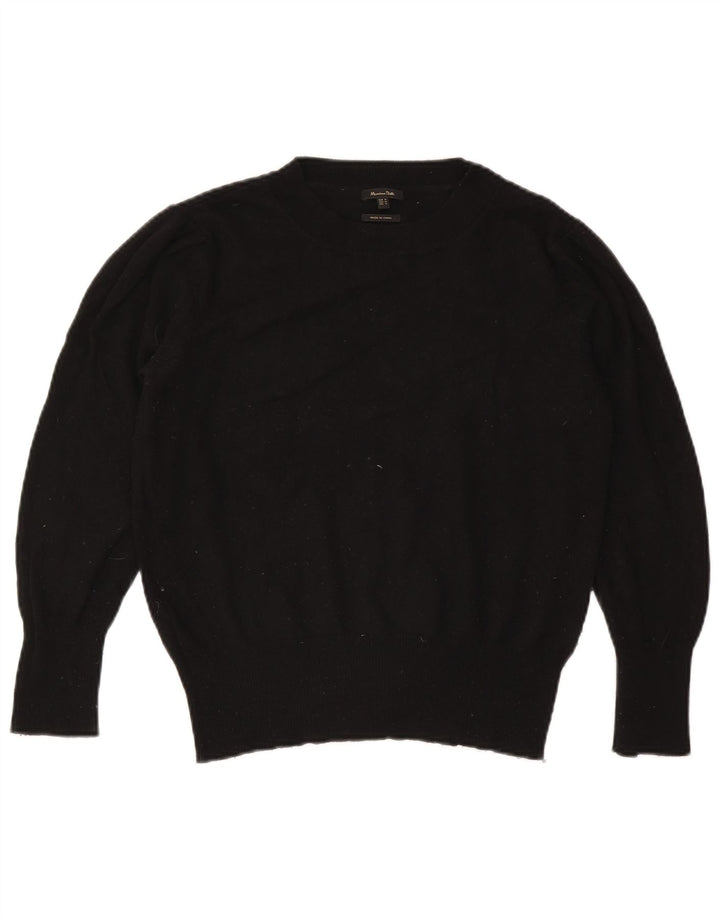 Massimo Dutti Pull à col rond pour femme UK 14 Noir moyen