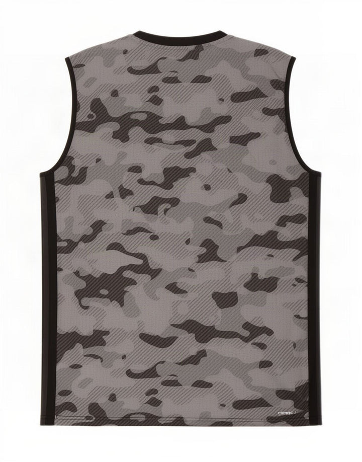 Adidas Hommes Climacool Débardeur Grand Noir Camouflage Polyester