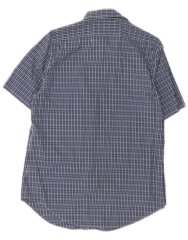Polo Ralph Lauren Chemise à manches courtes pour hommes en coton à carreaux bleu marine grand