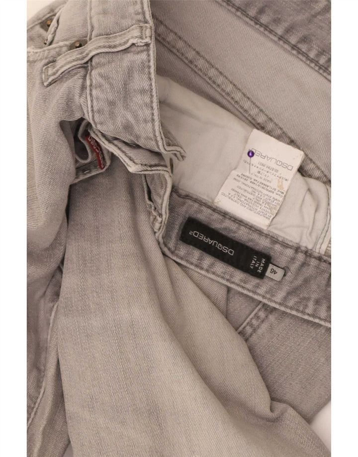 Dsquared2 Jean slim vieilli pour femme IT 46 Large W32 L30 Coton gris