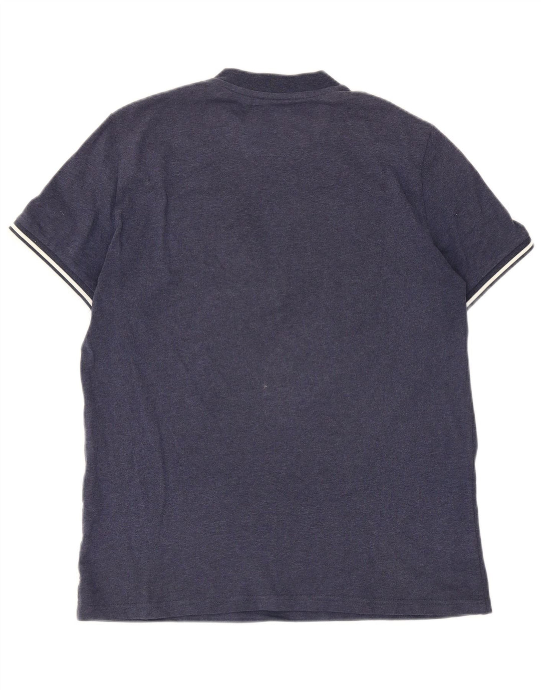 Fred Perry T-Shirt Col Zippé Homme Bleu Marine Rayé Moyen