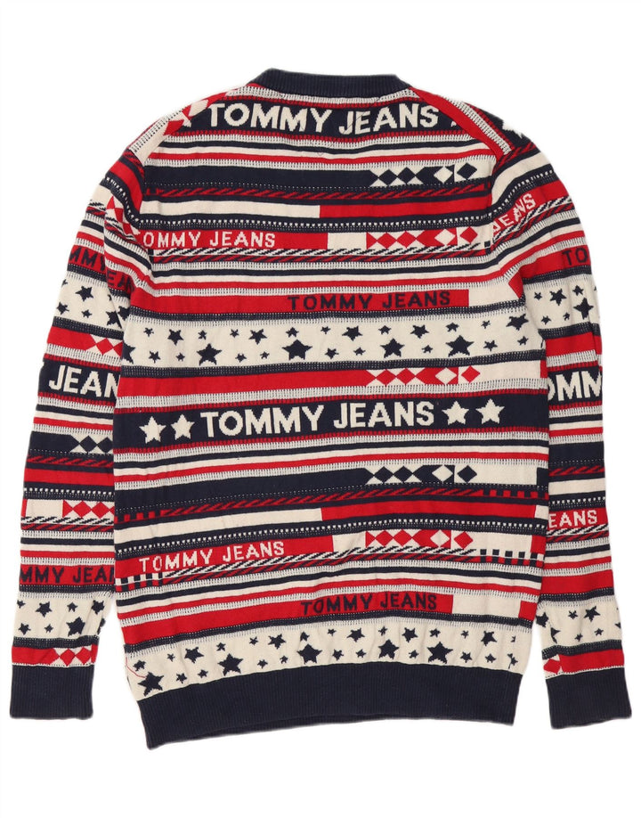 Tommy Hilfiger Pull à col rond pour homme Large rayé multicolore
