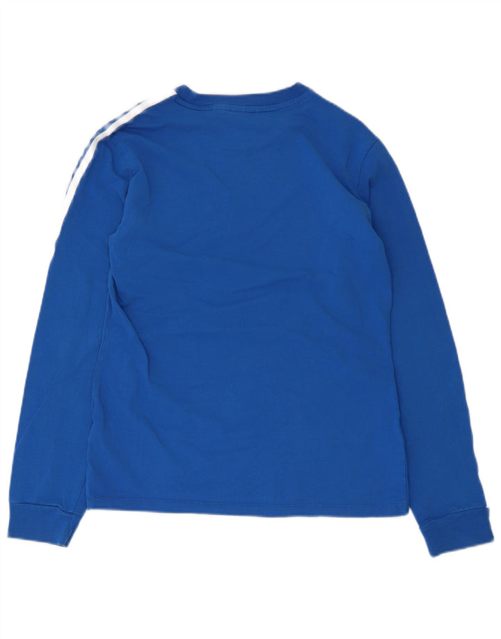 Adidas Haut à manches longues pour femme UK 8 Petit Bleu Coton