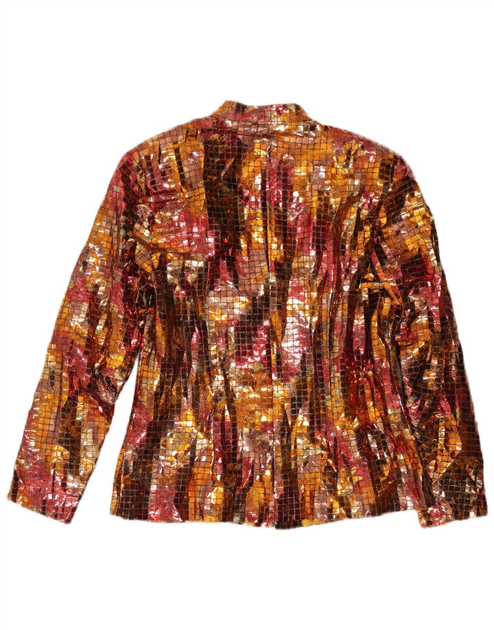 vintage Femme 3 Bouton Blazer Veste UK 14 Moyen Multicolore