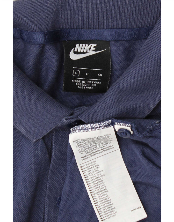 Nike Polo Homme Petit Bleu Marine Coton