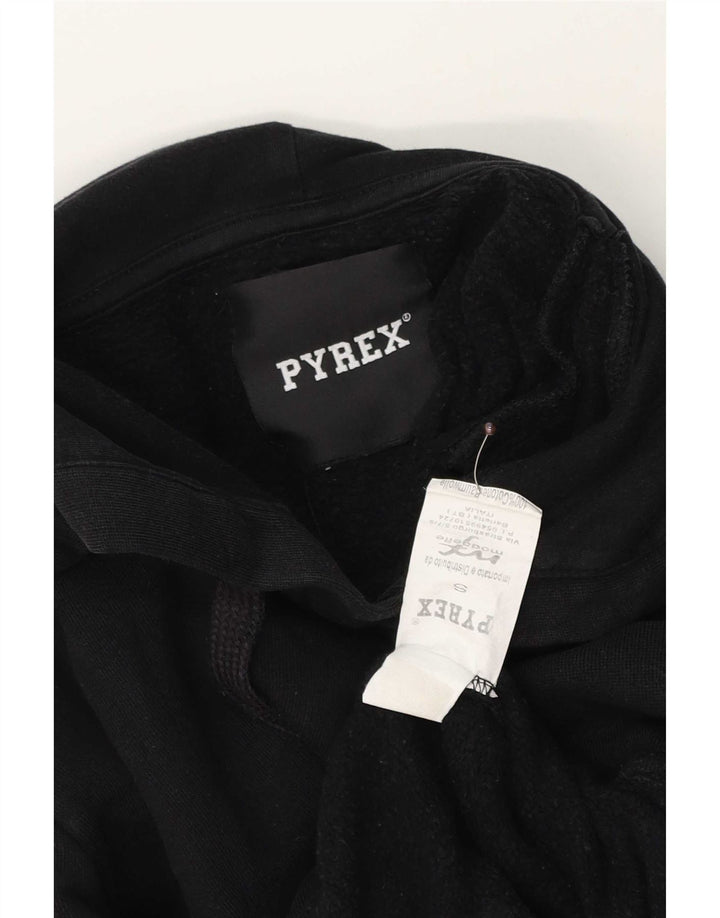Pyrex Pull à capuche graphique pour homme Petit coton color block noir