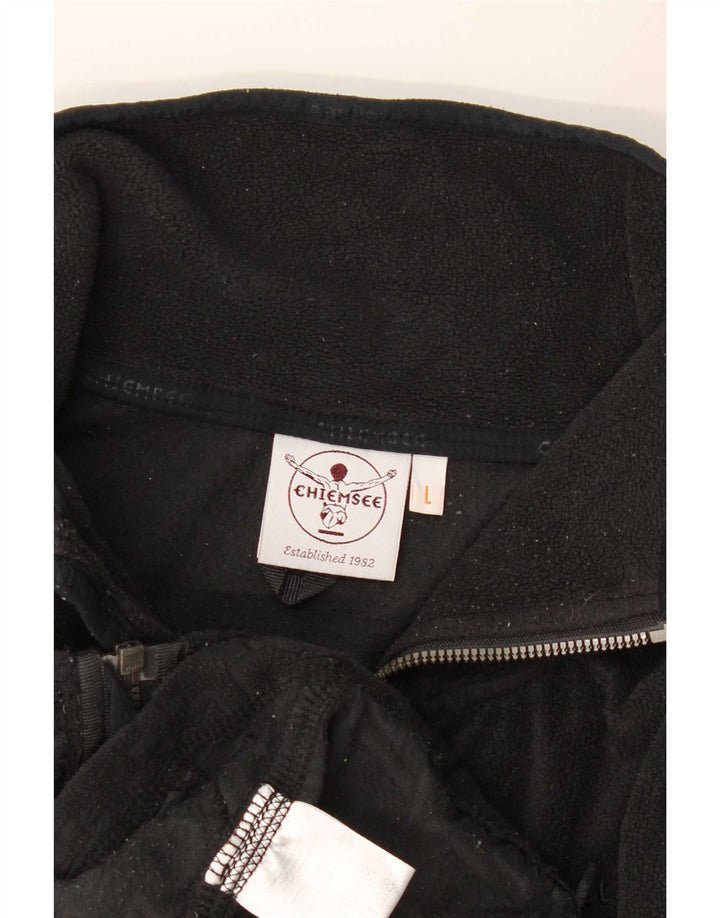 Chiemsee Veste Polaire Femme UK 16 Grand Noir Géométrique Polyester
