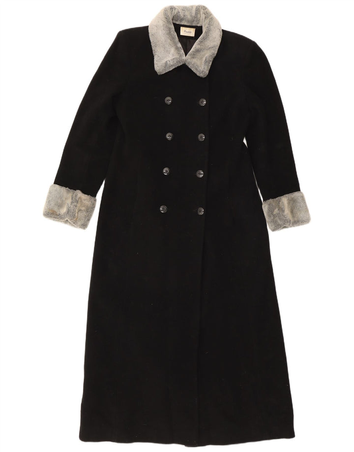 Manteau Croisé Femme Pimkie IT 44 Laine Noir Moyen