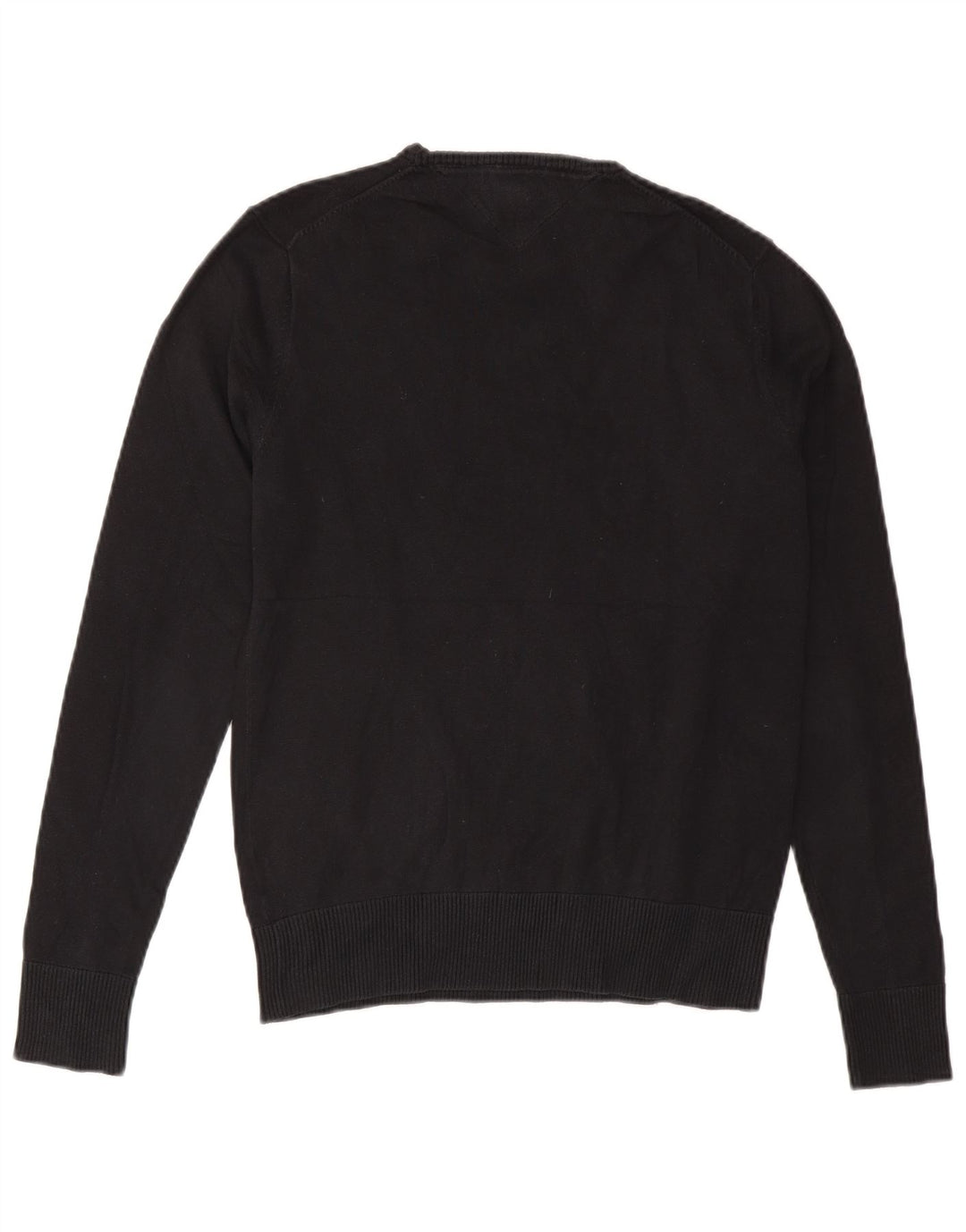 Tommy Hilfiger Pull à col rond pour homme en coton noir moyen