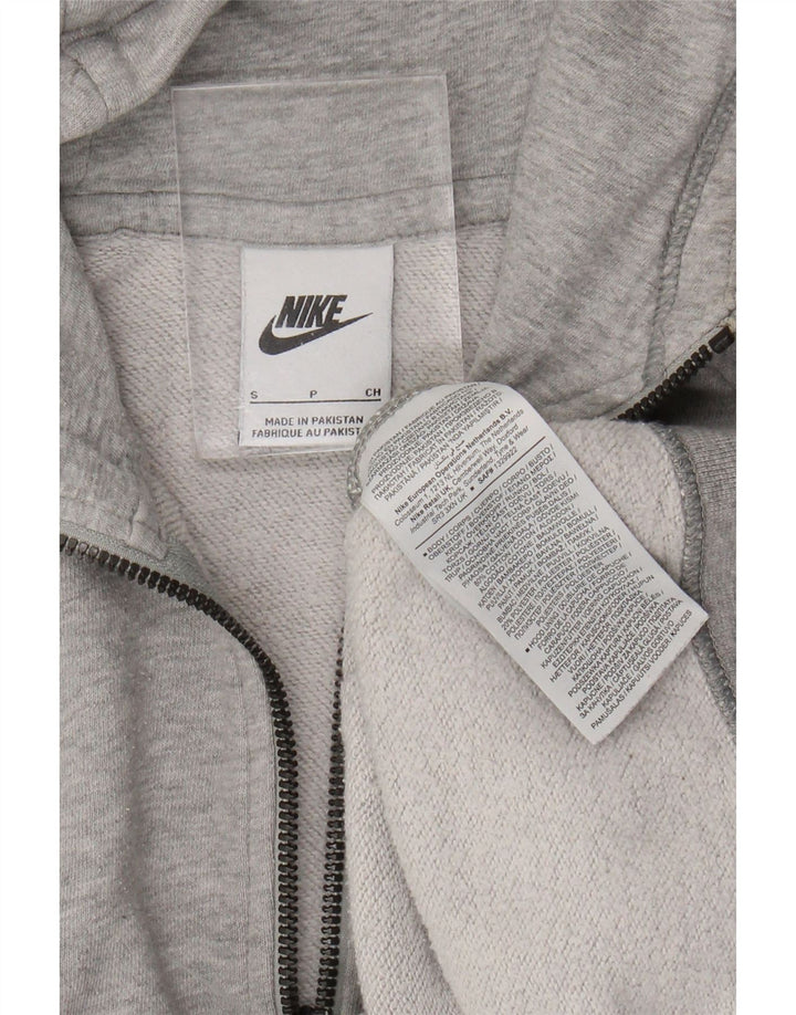 NIKE Pull à capuche zippé pour homme en coton moucheté gris petit