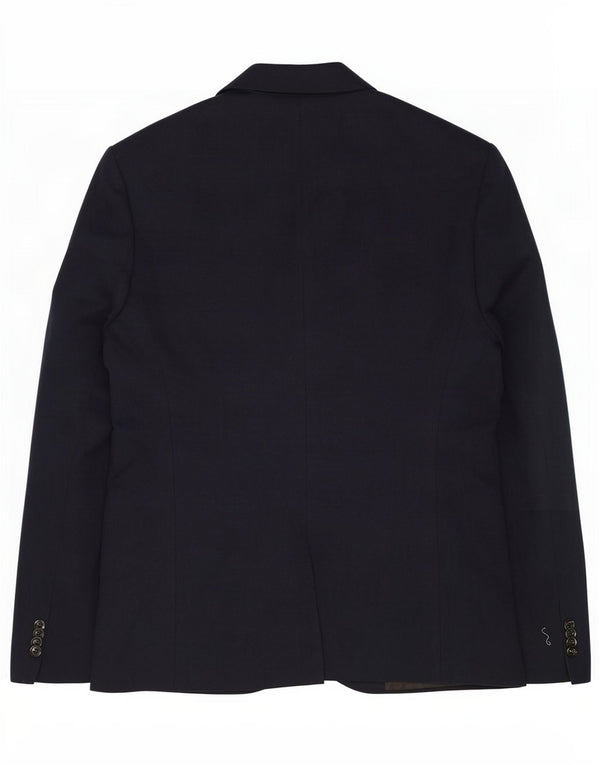 Zara Veste Blazer 2 Boutons Homme UK 42 XL Bleu Marine Coton