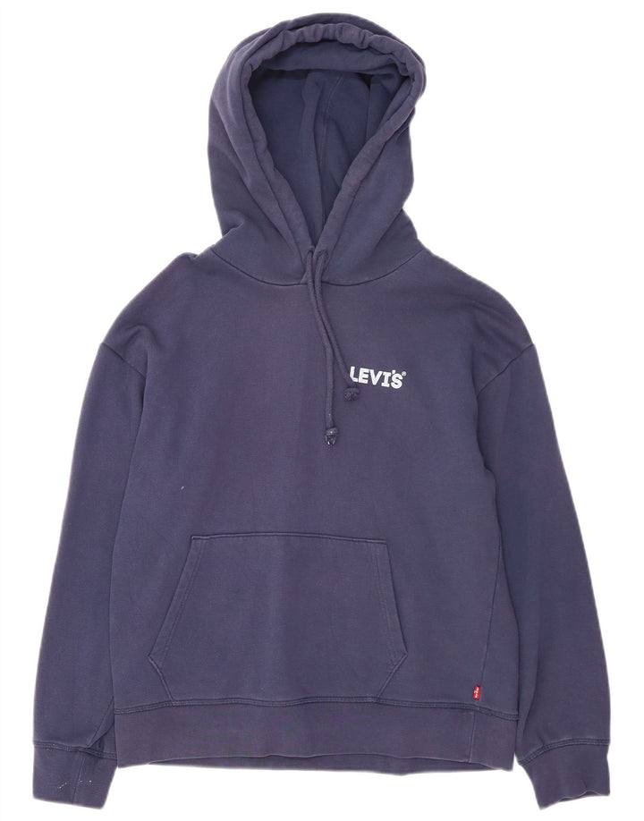 Levi's Pull à capuche pour homme en coton bleu marine Small