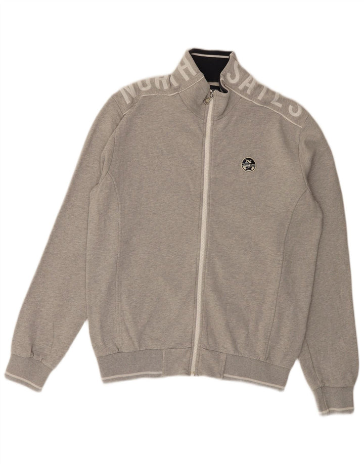NORTH SAILS Veste de survêtement graphique pour homme en coton gris Taille L