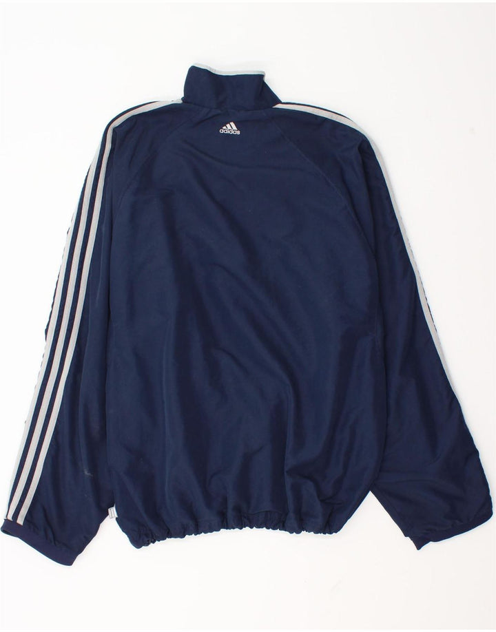 Adidas Haut de survêtement graphique pour homme UK 40/42 Bleu marine moyen