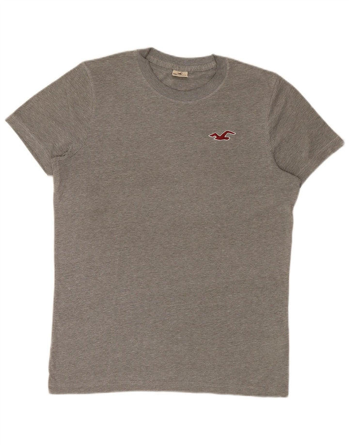 Hollister T-Shirt Homme Haut Large Gris Moucheté Coton