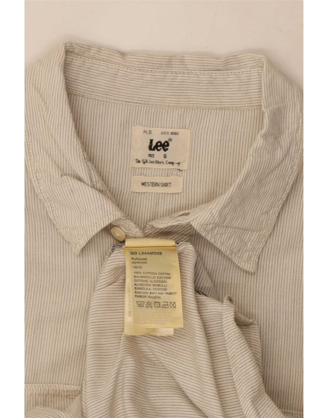 Lee Chemise en flanelle pour homme en coton à fines rayures beige