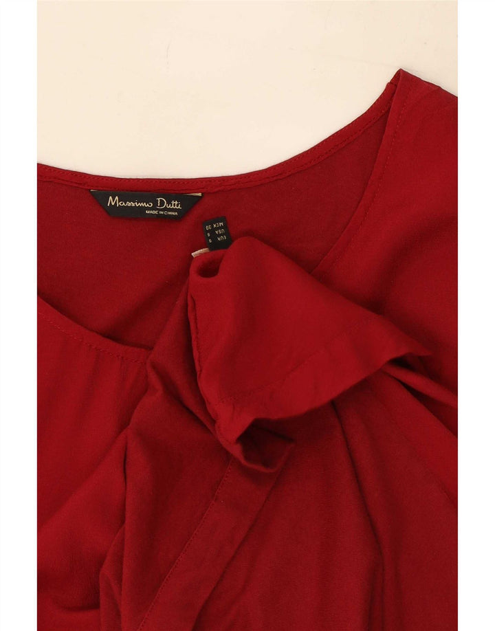 Massimo Dutti Chemisier sans manches pour femme UK 10 Petit Rouge