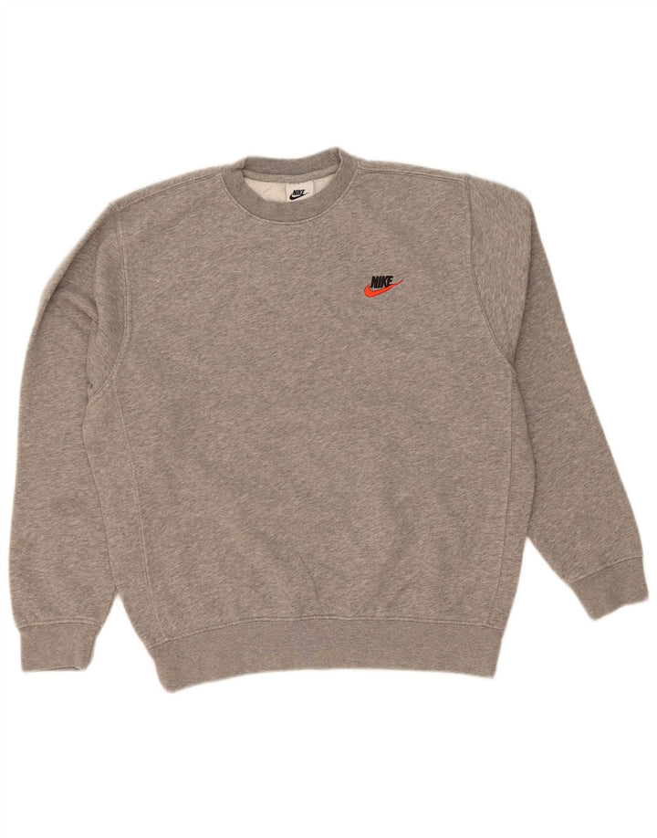 NIKE Mens Sweatshirt Jumper Small Grey Cotton