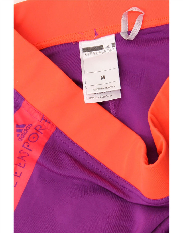 ADIDAS Leggings Climalite Graphic pour femme UK 12 Violet moyen Colourblock