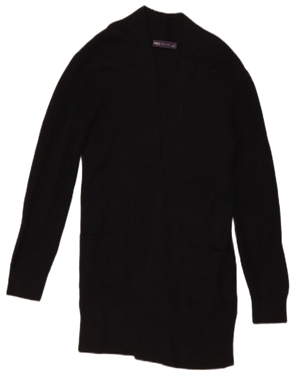Marks & Spencer Pull cardigan ouvert pour femme UK 8 Small Viscose noire