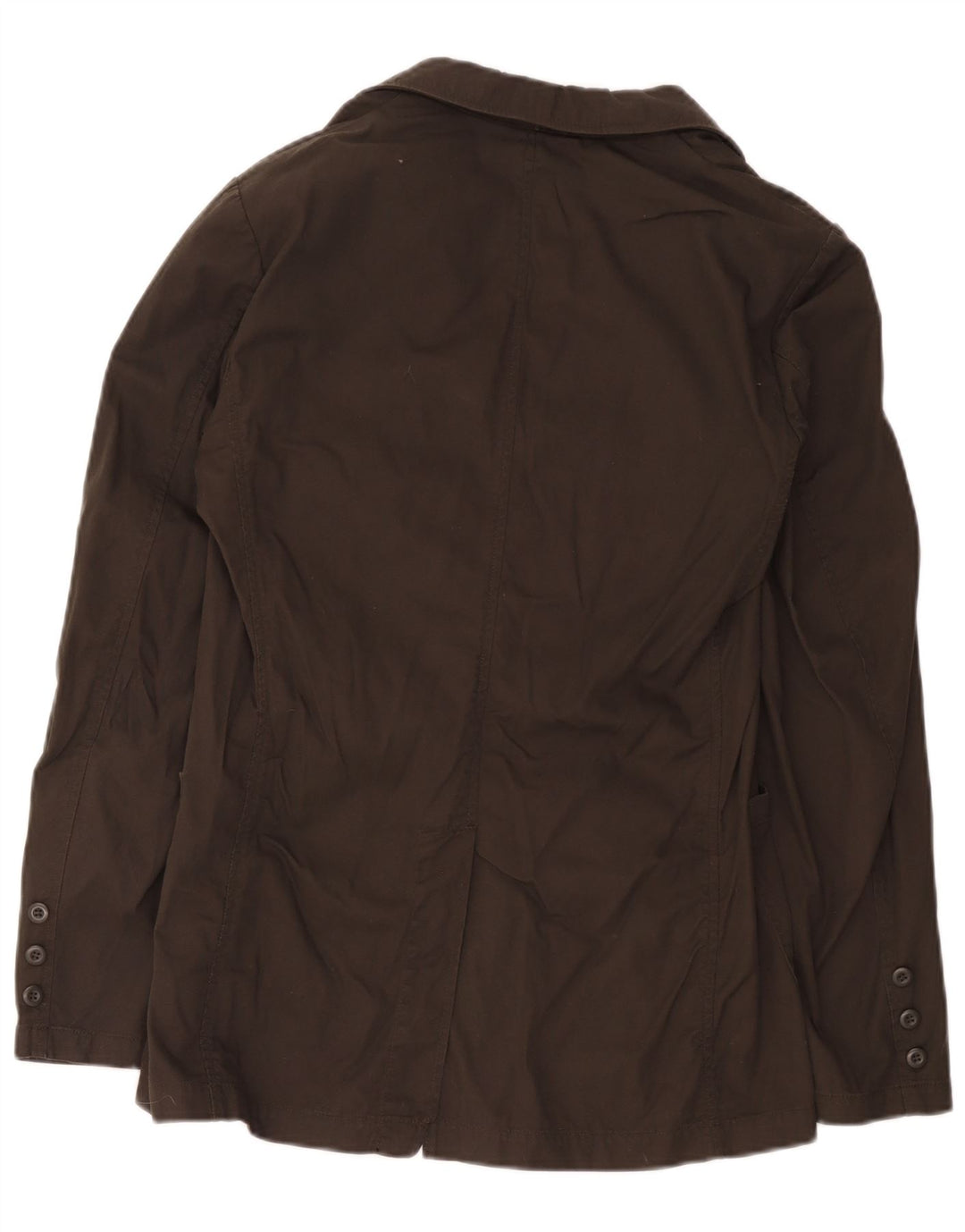 Sisley Veste Blazer 2 Boutons Homme IT 48 Marron Moyen Coton