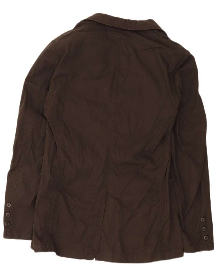 Sisley Veste Blazer 2 Boutons Homme IT 48 Marron Moyen Coton