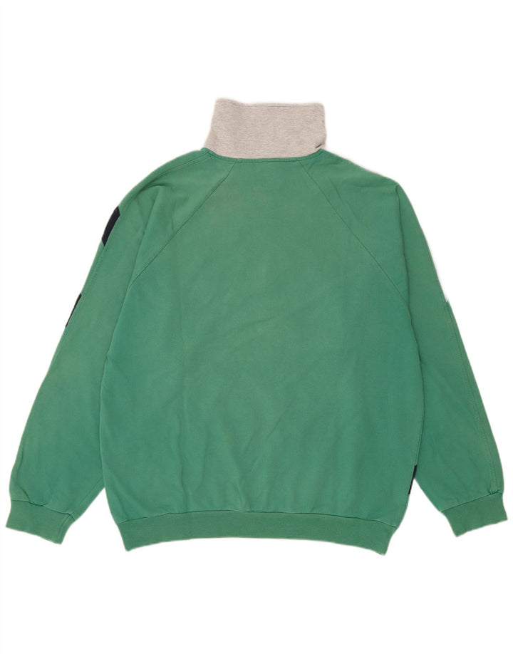 Campagnolo Sweat-Shirt Col Zippé Homme Vert Moyen Colourblock