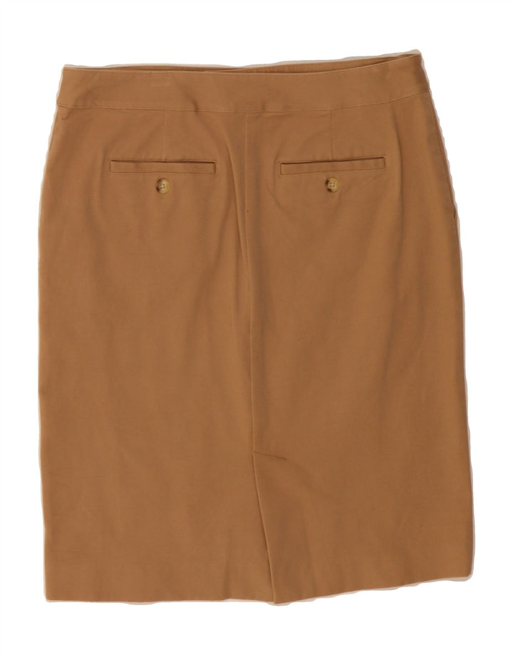 CHAPS Womens Straight Skirt US 6 Medium W30  Brown Cotton Vintage Chaps and Second-Hand Chaps from Messina Hembry 