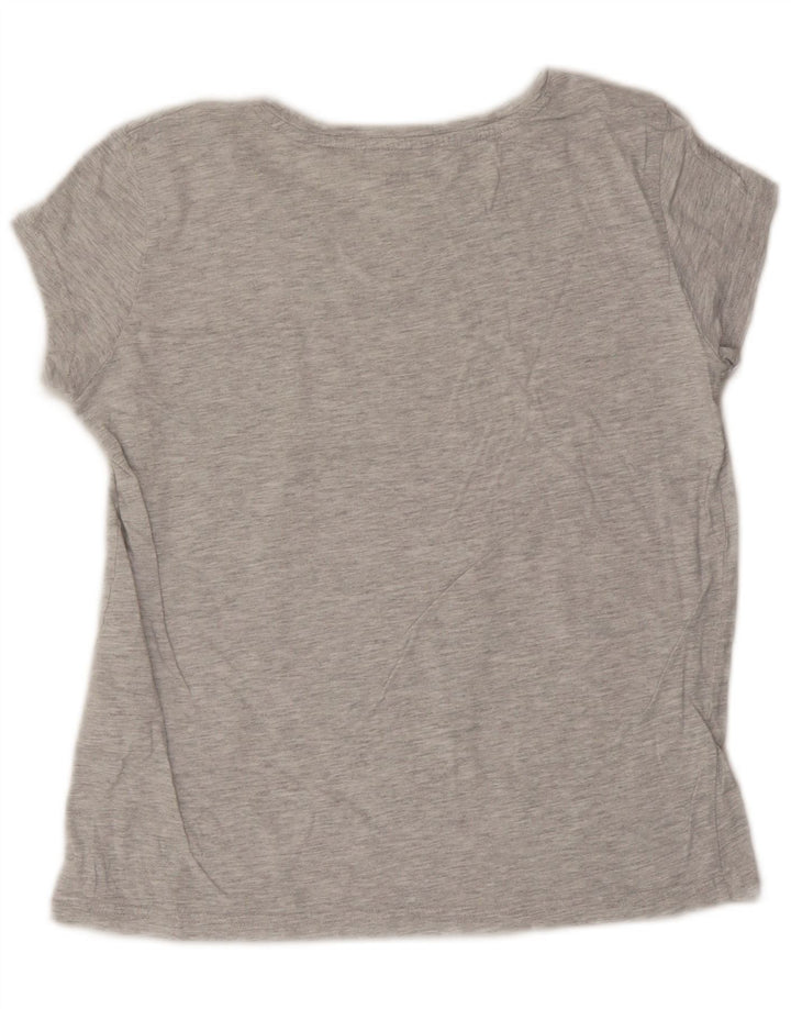 MUSTANG T-Shirt Graphique Femme UK 14 Coton Chiné Gris Moyen